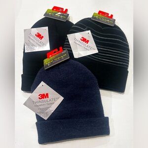 NEW 3M Thinsulate Knit Hats / Caps Lot of 3
